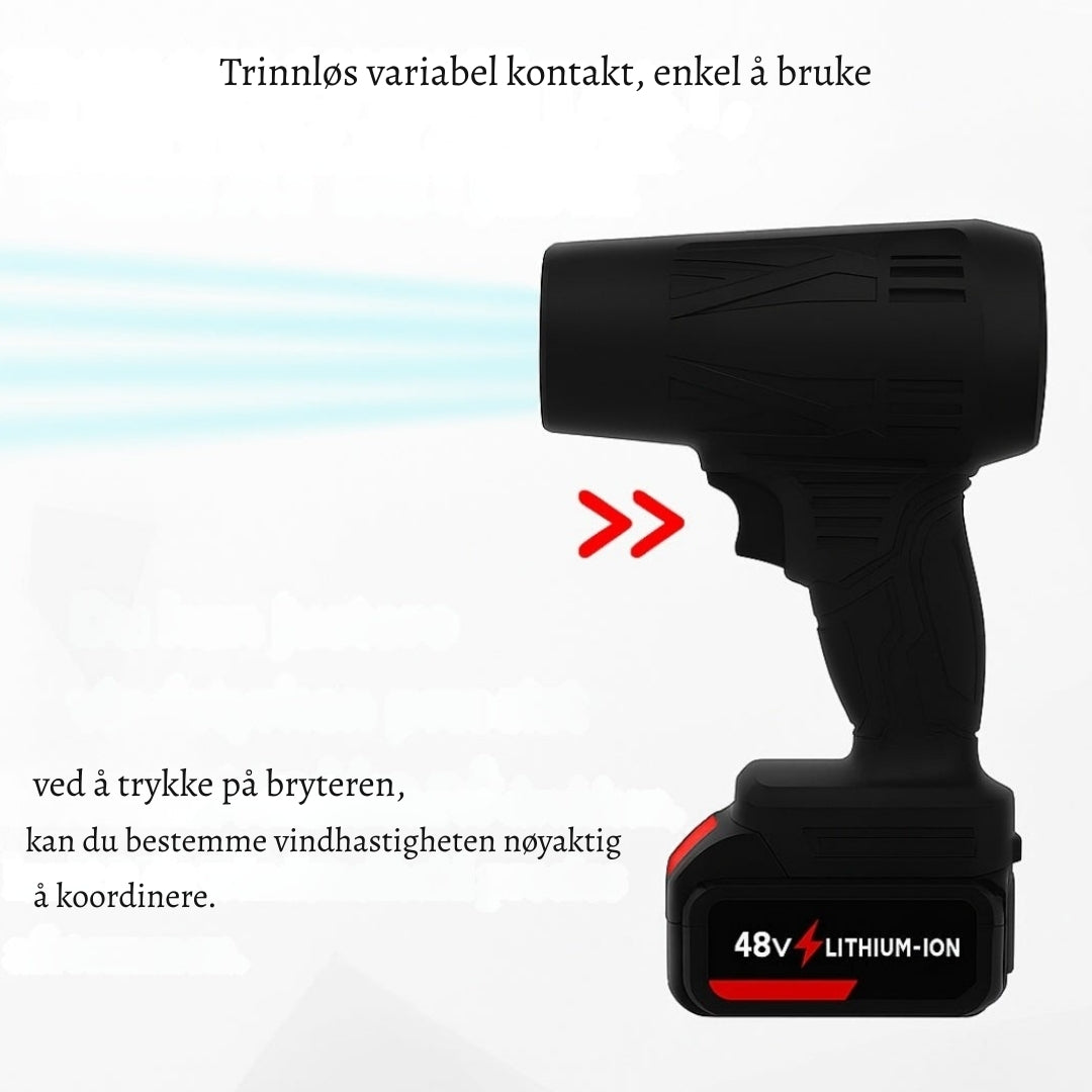 StormBlåser – Kraftig, Trådløs & Ultralett Rengjøringshjelper